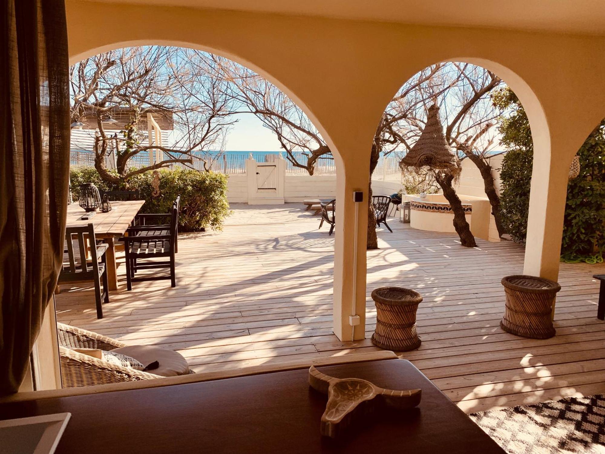 Mas Andalou Fabuleuse première ligne de mer, plage privative Frontignan Esterno foto